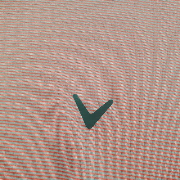 Callaway Opti-Dri Men’s XL Coral Thin Striped Performance Golf Polo Shirt - Picture 6 of 8